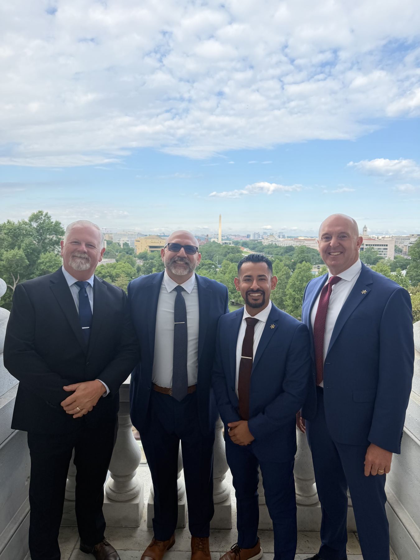 Jose Santos with a law enforcement delegation at the United States Capitol