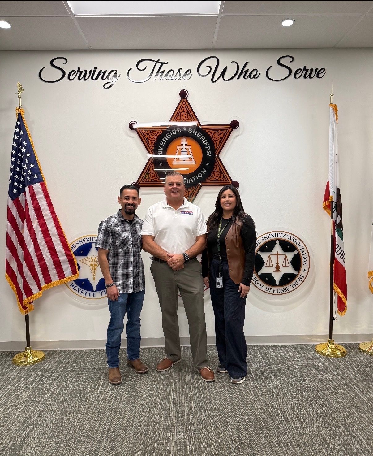 The Riverside Sheriffs' Association headquarters lobby, Serving Those Who Serve